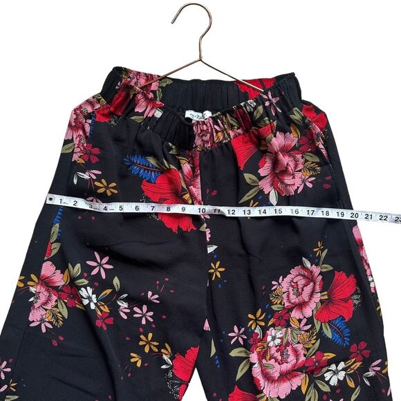 Simply Noelle Floral Culottes Wide Leg Crop Pants SZ S/M - Picture 5 of 7